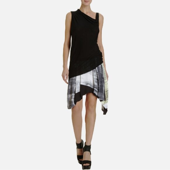NWOT Helmut Lang Prill Skirt Parallel Print - Picture 1 of 10